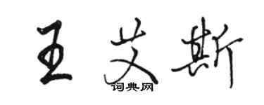 骆恒光王艾斯行书个性签名怎么写