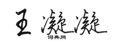 骆恒光王凝凝行书个性签名怎么写