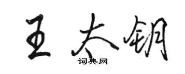 骆恒光王太钥行书个性签名怎么写