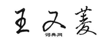 骆恒光王又菱行书个性签名怎么写