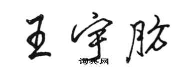 骆恒光王宇肪行书个性签名怎么写