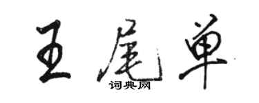 骆恒光王尾单行书个性签名怎么写