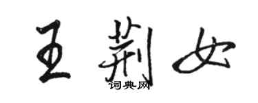 骆恒光王荆女行书个性签名怎么写