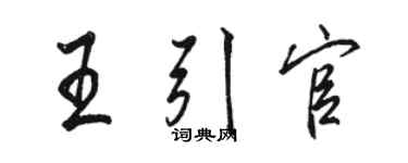 骆恒光王引官行书个性签名怎么写