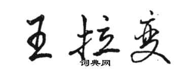 骆恒光王拉变行书个性签名怎么写