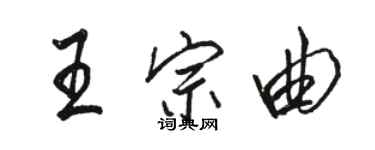 骆恒光王宗曲行书个性签名怎么写