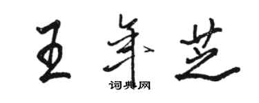 骆恒光王年芝行书个性签名怎么写