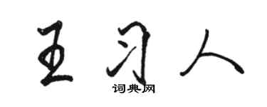 骆恒光王习人行书个性签名怎么写