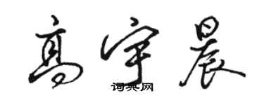 骆恒光高宇晨行书个性签名怎么写