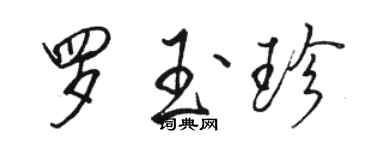 骆恒光罗玉珍行书个性签名怎么写