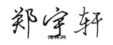 骆恒光郑宇轩行书个性签名怎么写