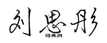 骆恒光刘思彤行书个性签名怎么写