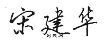 骆恒光宋建华行书个性签名怎么写