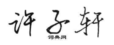 骆恒光许子轩行书个性签名怎么写