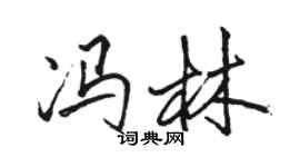 骆恒光冯林行书个性签名怎么写