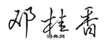 骆恒光邓桂香行书个性签名怎么写