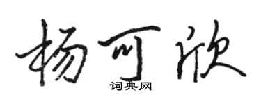 骆恒光杨可欣行书个性签名怎么写