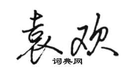 骆恒光袁欢行书个性签名怎么写