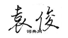 骆恒光袁俊行书个性签名怎么写