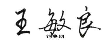 骆恒光王敏良行书个性签名怎么写