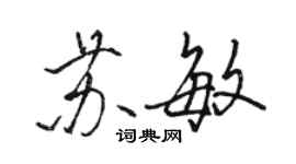 骆恒光苏敏行书个性签名怎么写