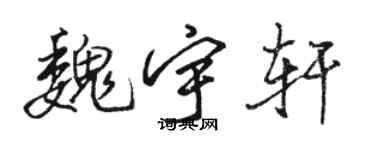 骆恒光魏宇轩行书个性签名怎么写