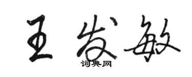 骆恒光王发敏行书个性签名怎么写