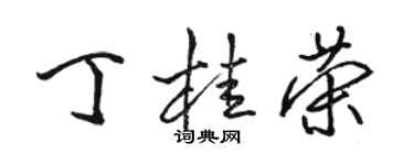 骆恒光丁桂荣行书个性签名怎么写