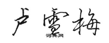 骆恒光卢雪梅行书个性签名怎么写