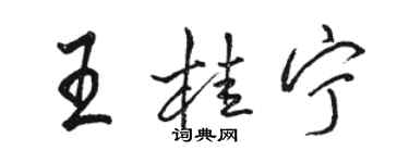 骆恒光王桂宁行书个性签名怎么写