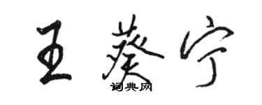 骆恒光王葵宁行书个性签名怎么写