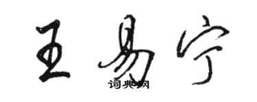 骆恒光王易宁行书个性签名怎么写