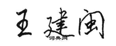 骆恒光王建闽行书个性签名怎么写