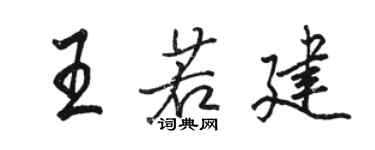 骆恒光王若建行书个性签名怎么写