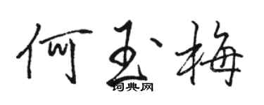 骆恒光何玉梅行书个性签名怎么写