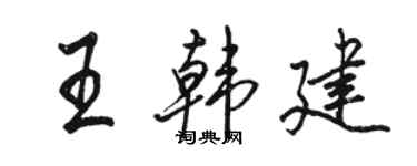 骆恒光王韩建行书个性签名怎么写