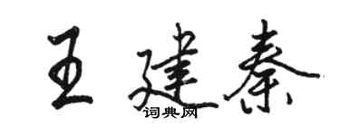 骆恒光王建秦行书个性签名怎么写