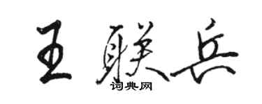 骆恒光王联兵行书个性签名怎么写