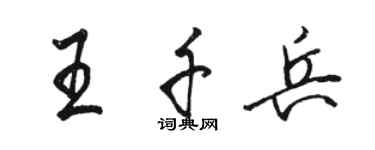 骆恒光王千兵行书个性签名怎么写