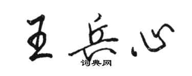 骆恒光王兵心行书个性签名怎么写