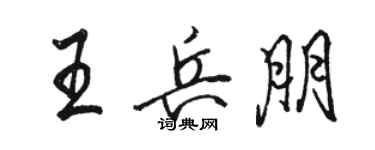 骆恒光王兵朋行书个性签名怎么写