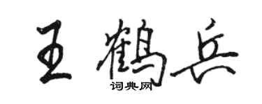 骆恒光王鹤兵行书个性签名怎么写