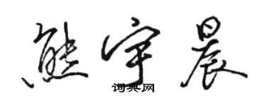 骆恒光熊宇晨行书个性签名怎么写