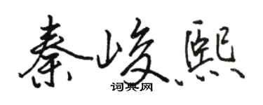 骆恒光秦峻熙行书个性签名怎么写