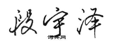 骆恒光段宇泽行书个性签名怎么写