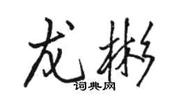 骆恒光龙彬行书个性签名怎么写