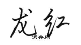 骆恒光龙红行书个性签名怎么写