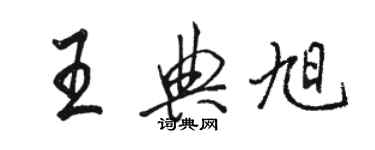 骆恒光王典旭行书个性签名怎么写