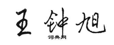 骆恒光王钟旭行书个性签名怎么写