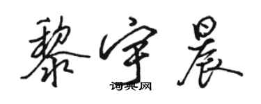 骆恒光黎宇晨行书个性签名怎么写